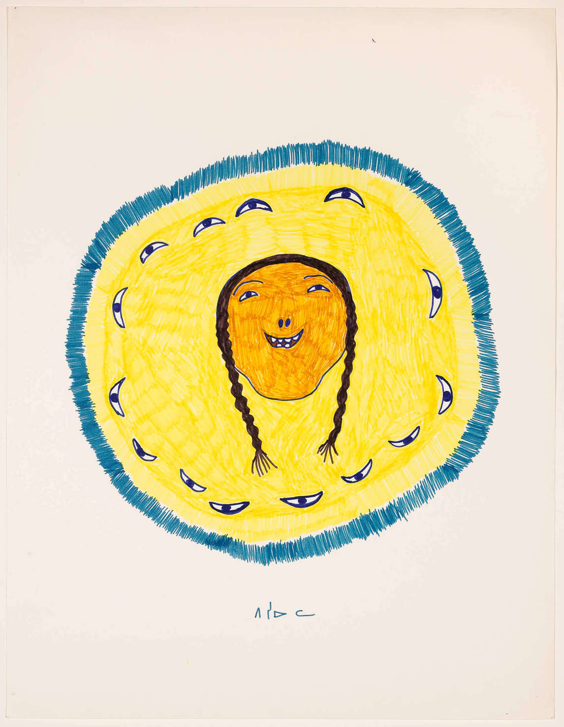 Art Canada Institute, Pitseolak Ashoona, The Eyes of a Happy Woman, c. 1974