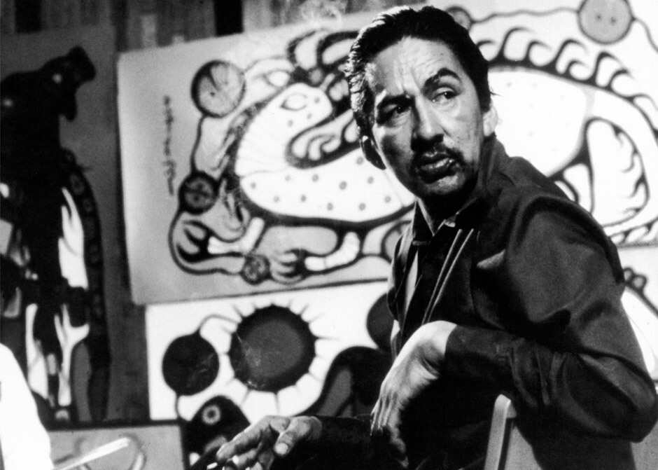 Art Canada Institute, Still image of Norval Morrisseau from The Paradox of Norval Morrisseau