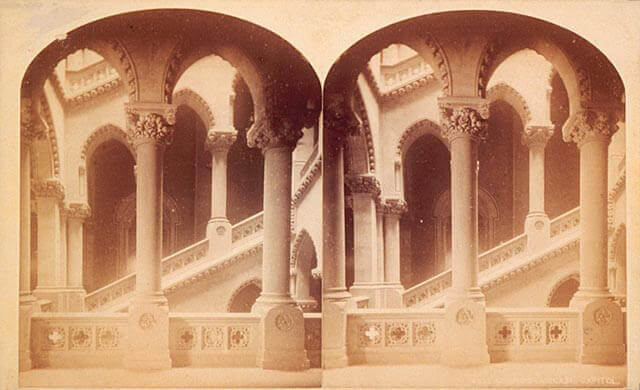Art Canada Institute, William Notman, Grand Staircase and Capital, Windsor Hotel, Montreal, c. 1878–91