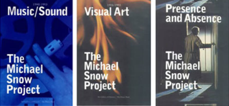Art Canada Institute, Michael Snow, Three volumes published on the occasion of the >Michael Snow Project 1994-1995