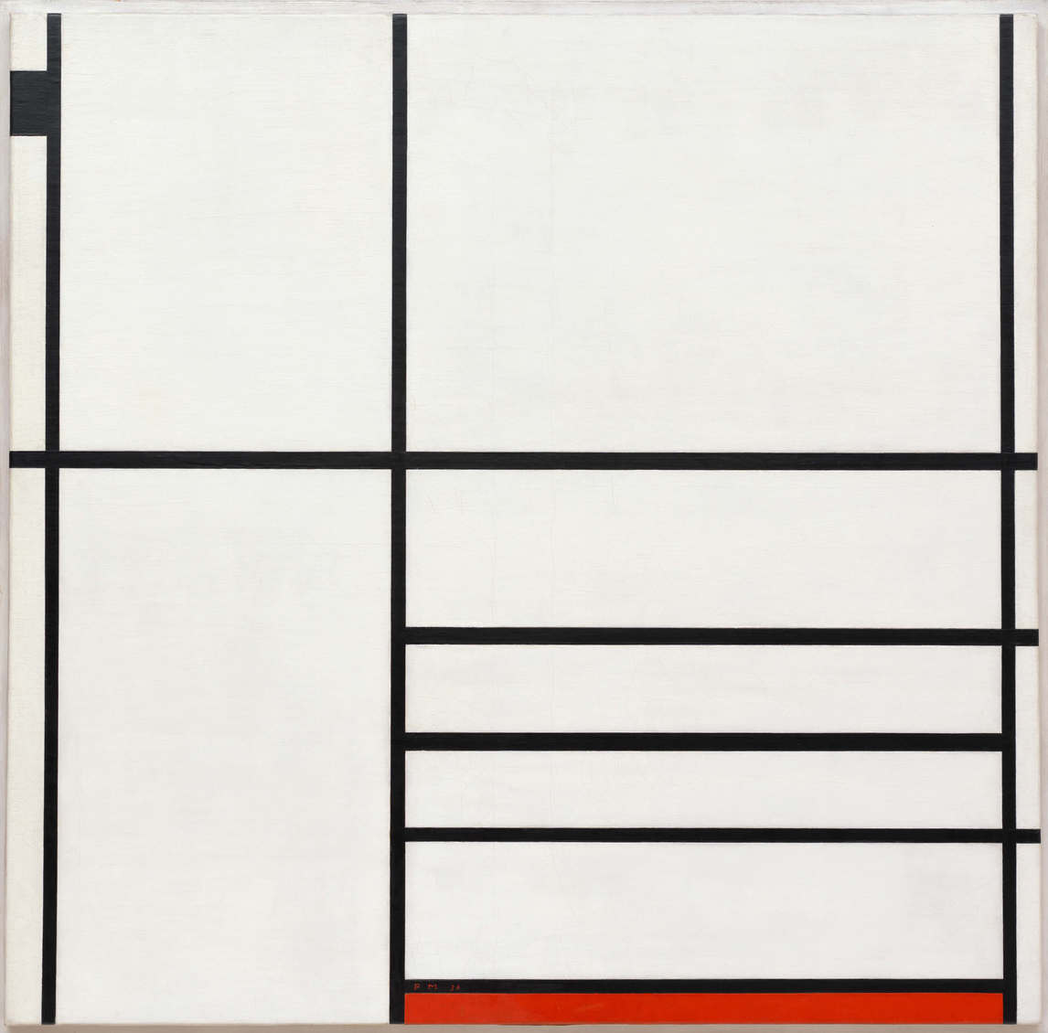 Art Canada Institute, Michael Snow, Composition en blanc, noir et rouge, 1936