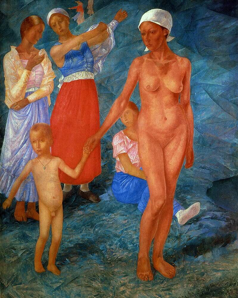 Art Canada Institute, Paraskeva Clark, Kuzma Petrov-Vodkin, Morning. Bathing Women, 1917