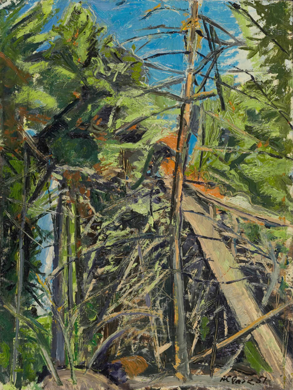 Art Canada Institute, Paraskeva Clark, Sketch for Canoe Lake Woods, 1951