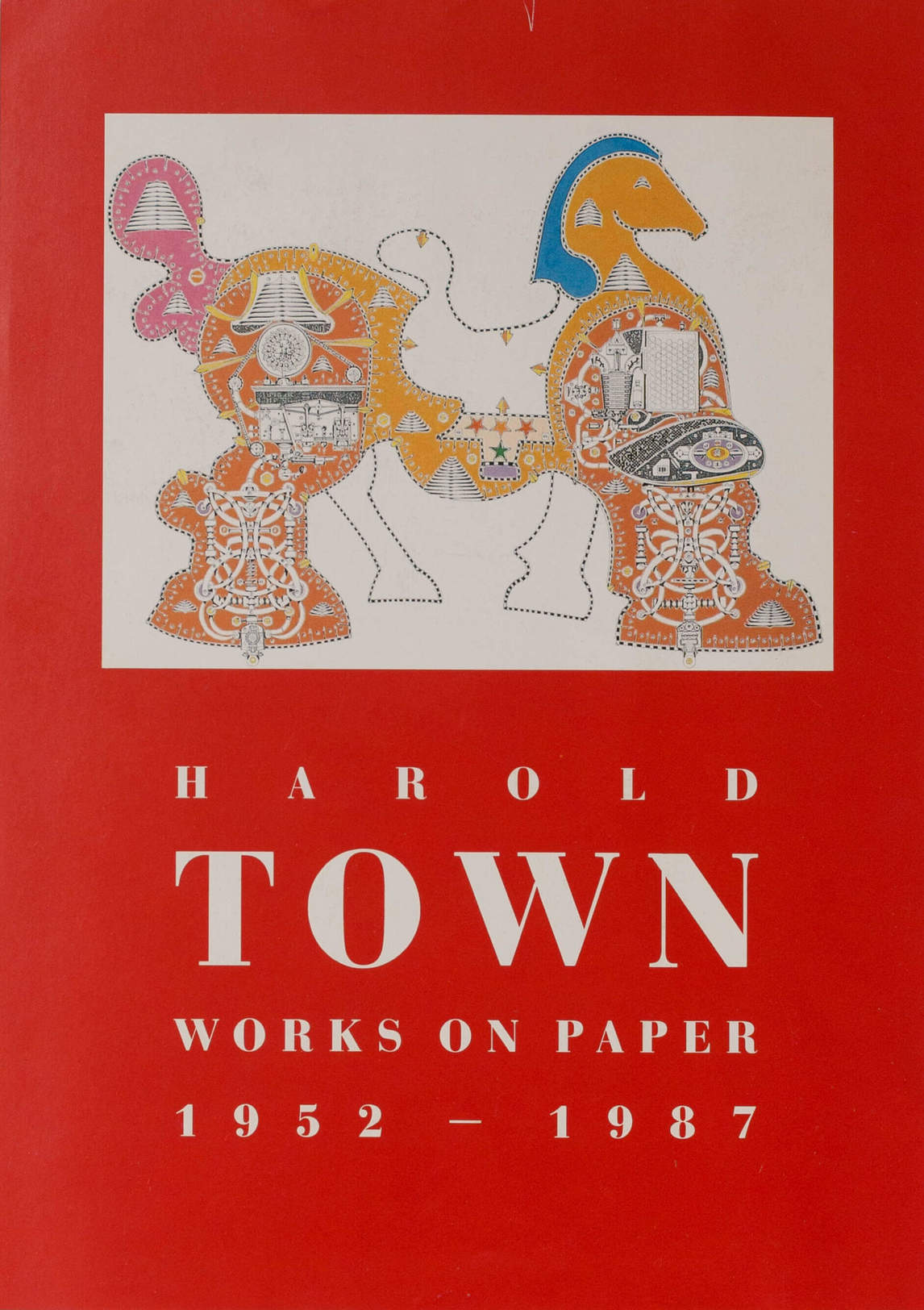 Art Canada Institute, Flyer for the 1987 exhibition Town: Works on Paper, 1952–1987 at the Canada House Cultural Centre Gallery, London, England