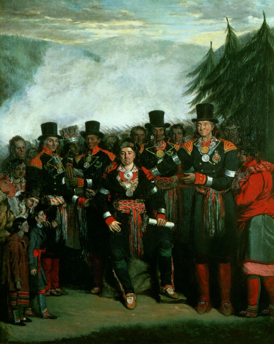 Art Canada Institute, Zacharie Vincent, Presentation of a Newly Elected Chief of the Huron Tribe, 1838, by Henry Daniel Thielcke.