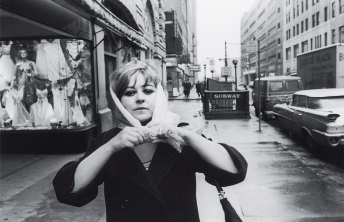 Art Canada Institute, photograph of Joyce Wieland in New York, 1964