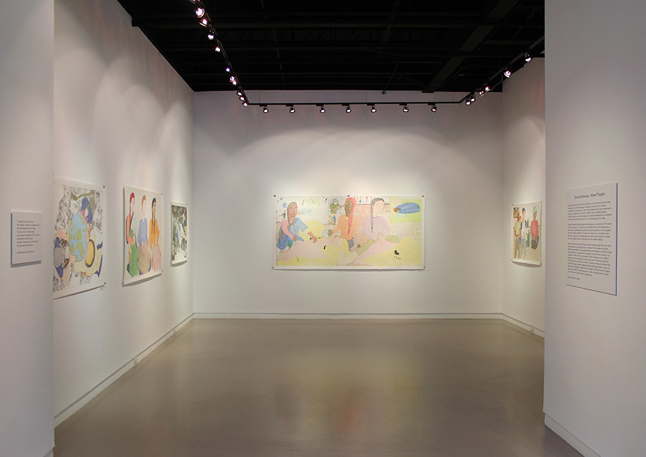 Art Canada Institute, Renzo Fernandez, installation view of Woven Thoughts, September 2014