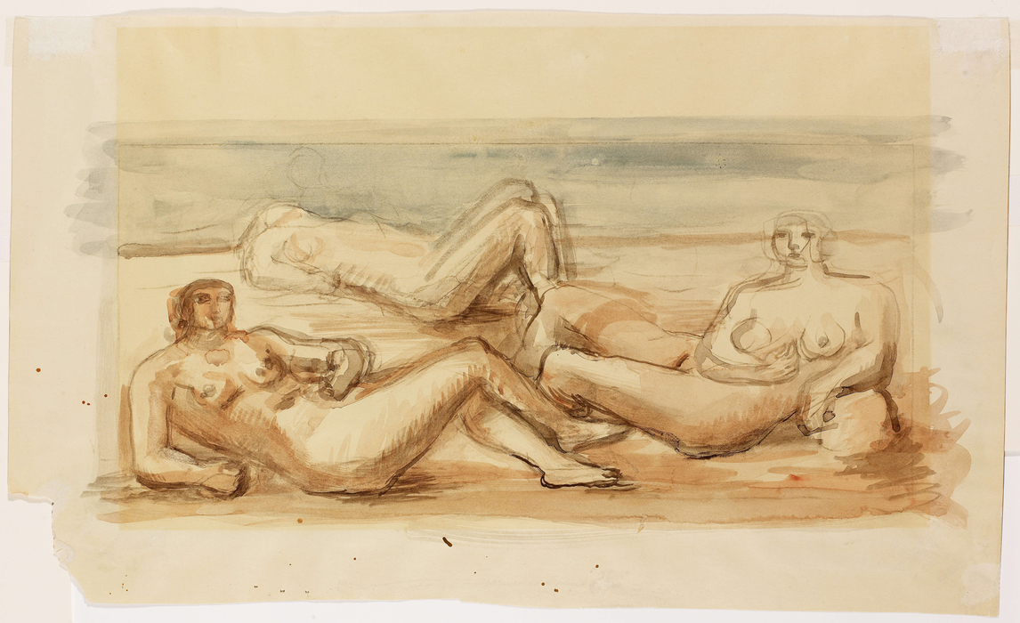 Art Canada Institute, Alex Colville, Three Reclining Nudes, c. 1928, by Henry Moore