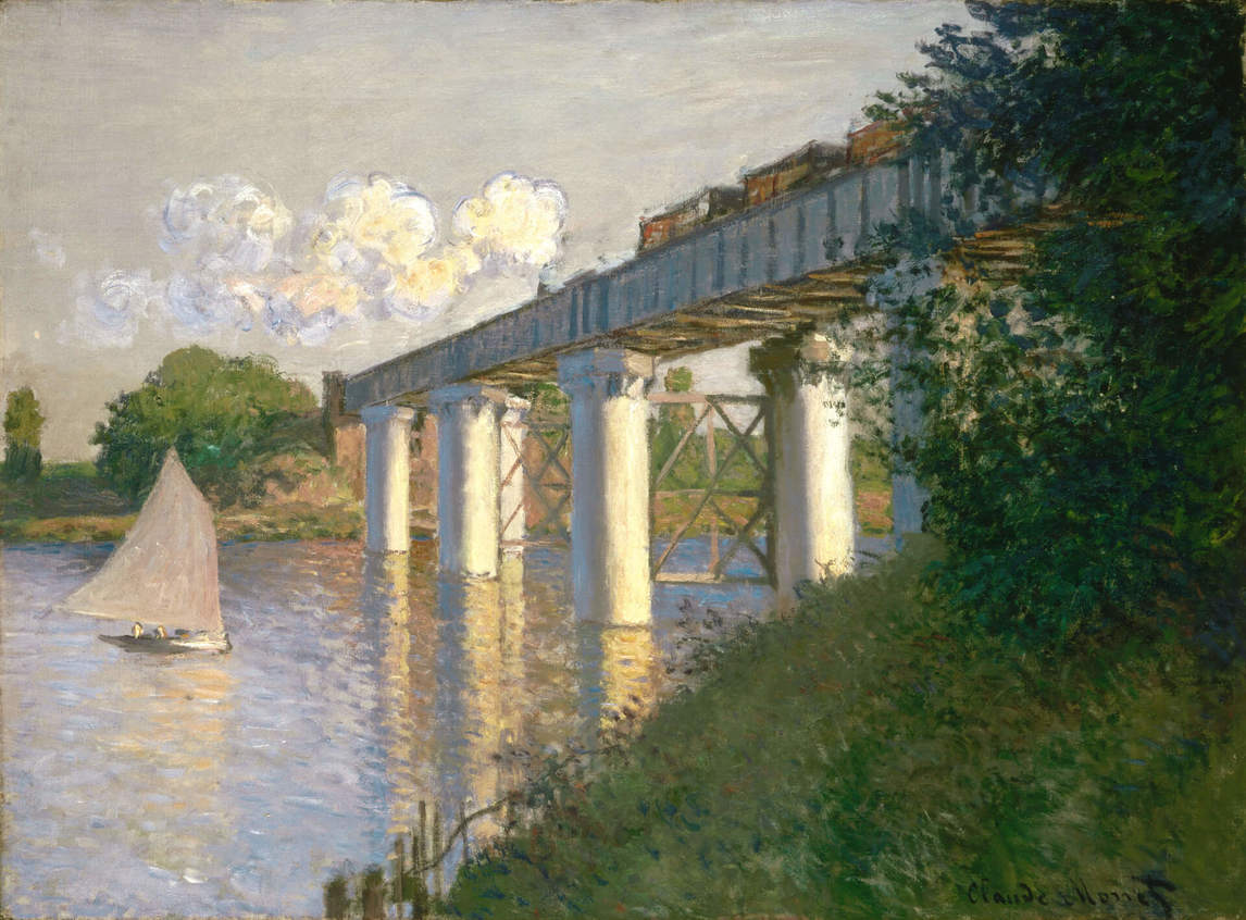 Art Canada Institute, Claude Monet, Railroad Bridge, Argenteuil, 1874