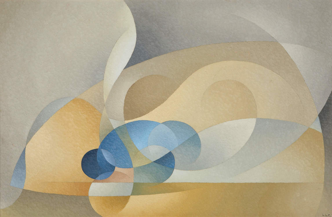 Art Canada Institute, Lionel LeMoine FitzGerald, Abstract in Blue and Gold, 1954