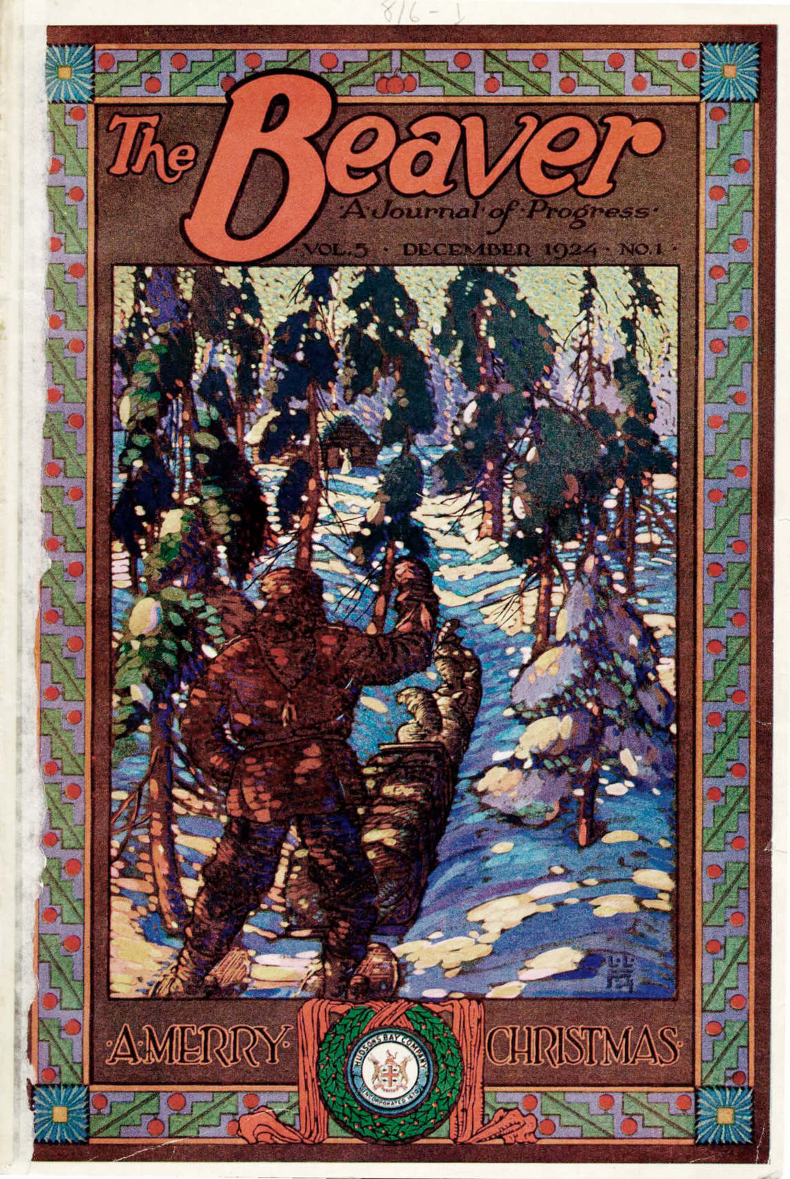 Art Canada Institute, Lionel LeMoine Fitzgerald, Cover image of The Beaver 5, no. 1, December 1924