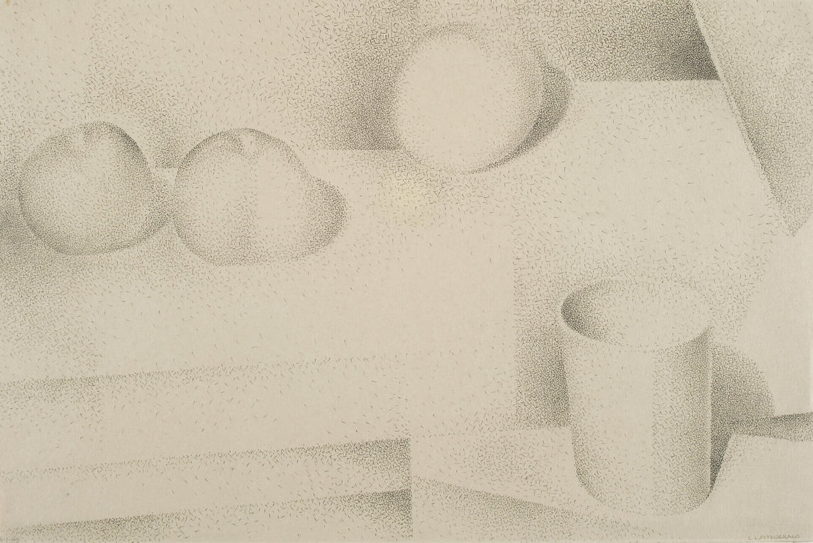 Art Canada Institute, Lionel LeMoine FitzGerald, Green Cup and Three Apples, 1949
