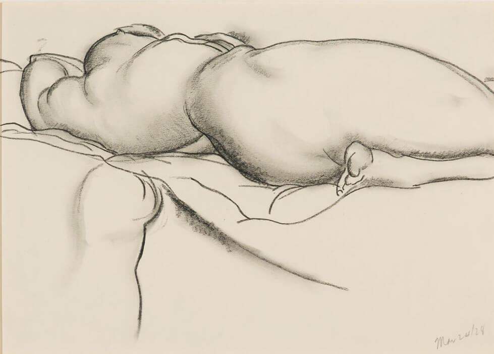 Art Canada Institute, Lionel LeMoine FitzGerald, Nude Reclining on Bed, 1928