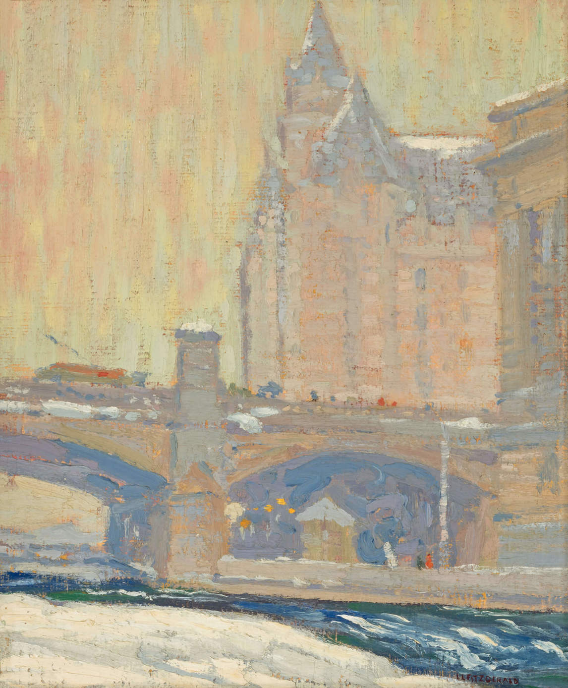 Art Canada Institute, Lionel LeMoine Fitzgerald, View of the Château Laurier, c. 1921