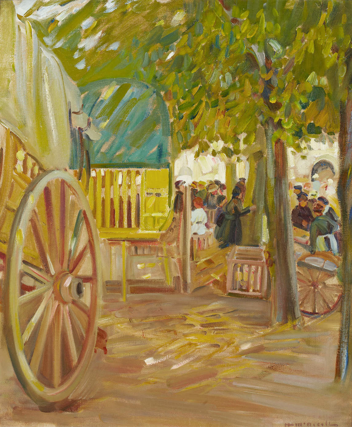 Market Cart in Brittany, c. 1910, Helen McNicoll