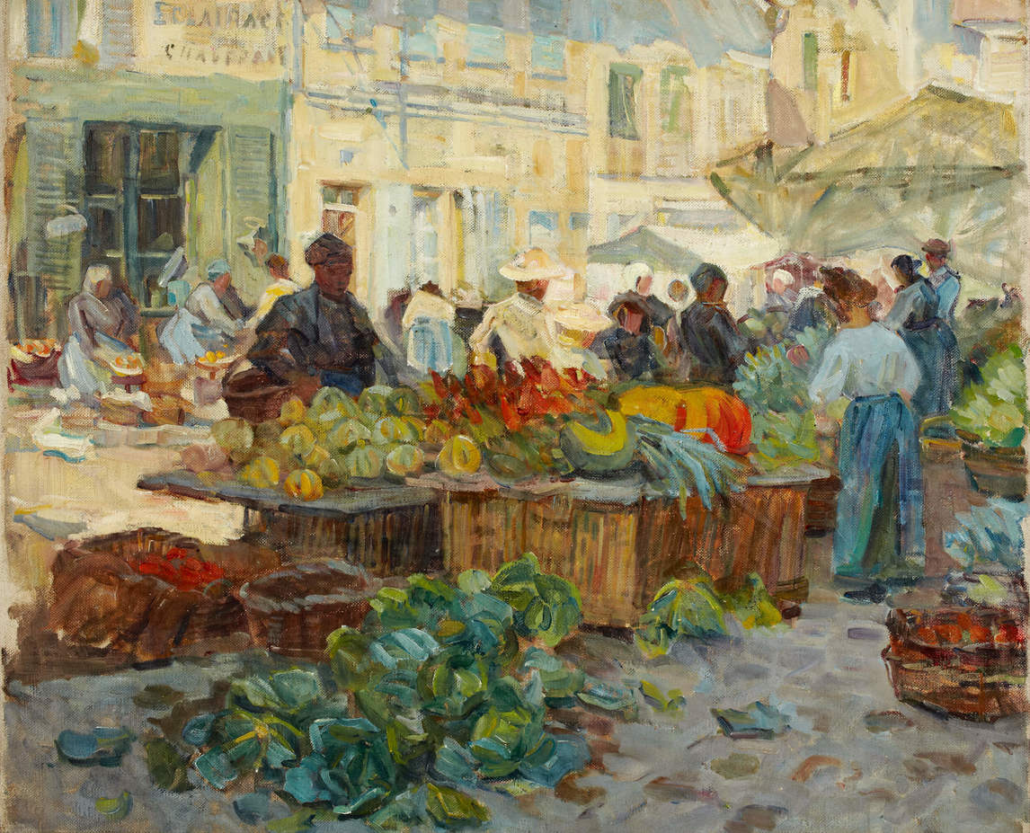 Marketplace, 1910, Helen McNicoll