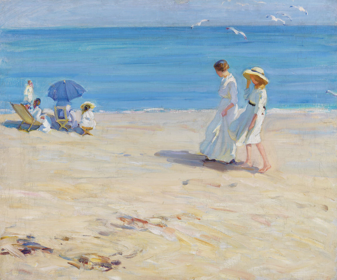 The Blue Sea (On the Beach at St. Malo), c. 1914, Helen McNicoll