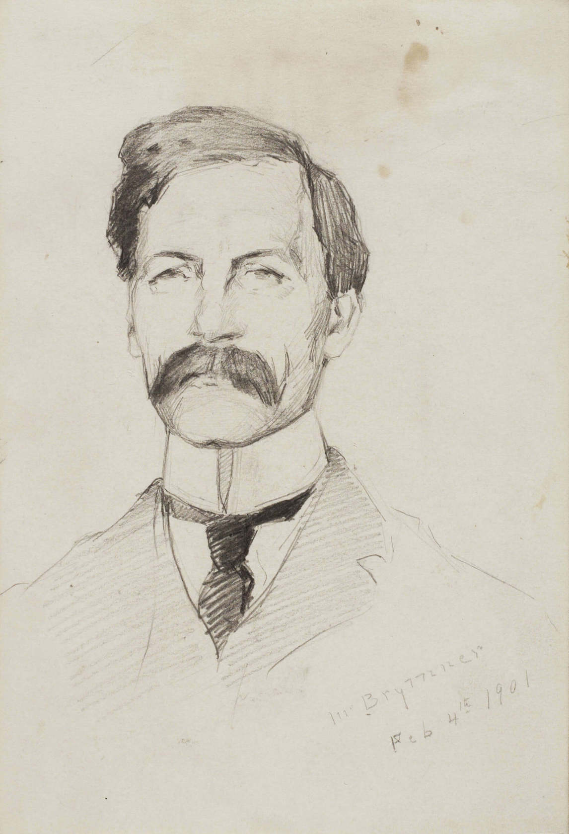 Sketch of William Brymner, 1901, Helen McNicoll