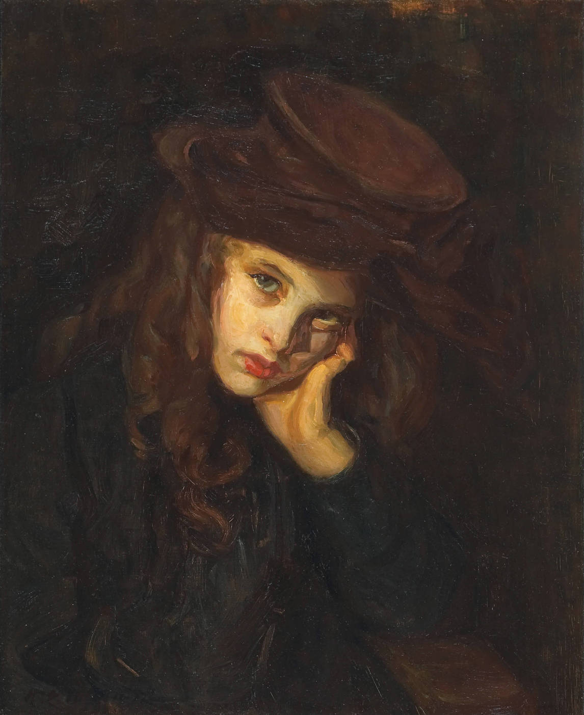 The Brown Hat, c. 1906, Helen McNicoll