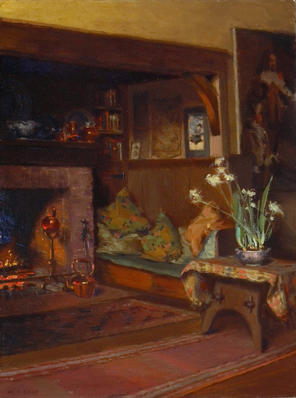 A Fireside, c. 1910, Mary Hiester Reid