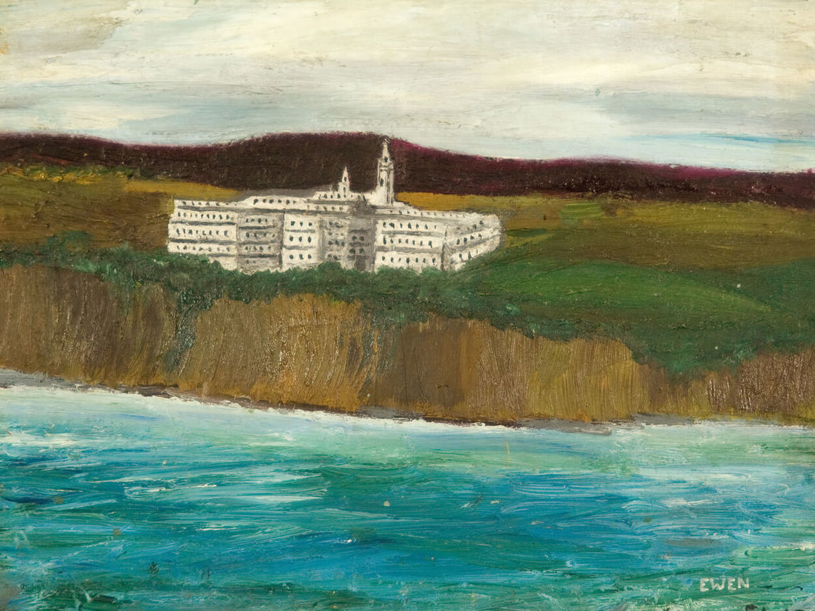 Paysage avec monastère, 1947, par Paterson Ewen