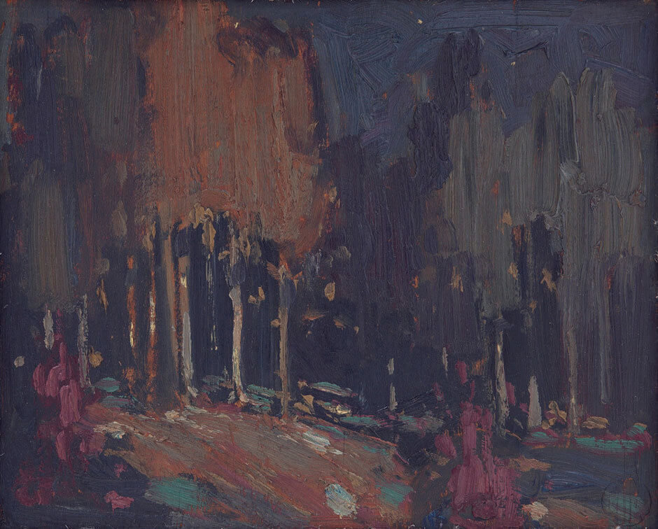 Art Canada Institute, Tom Thomson, Nocturne : les bouleaux, 1916