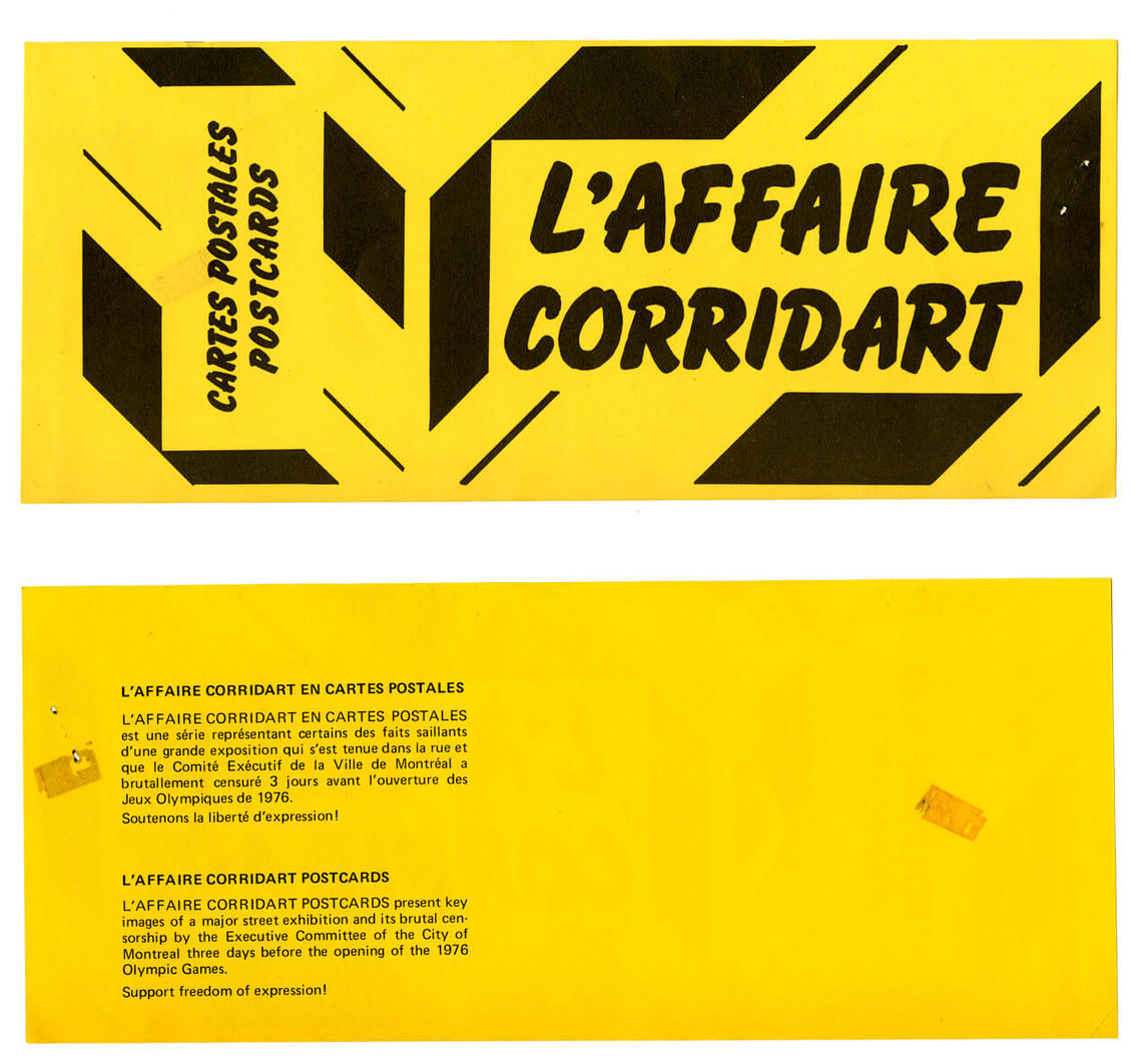 L’affaire Corridart postcards, 1977.