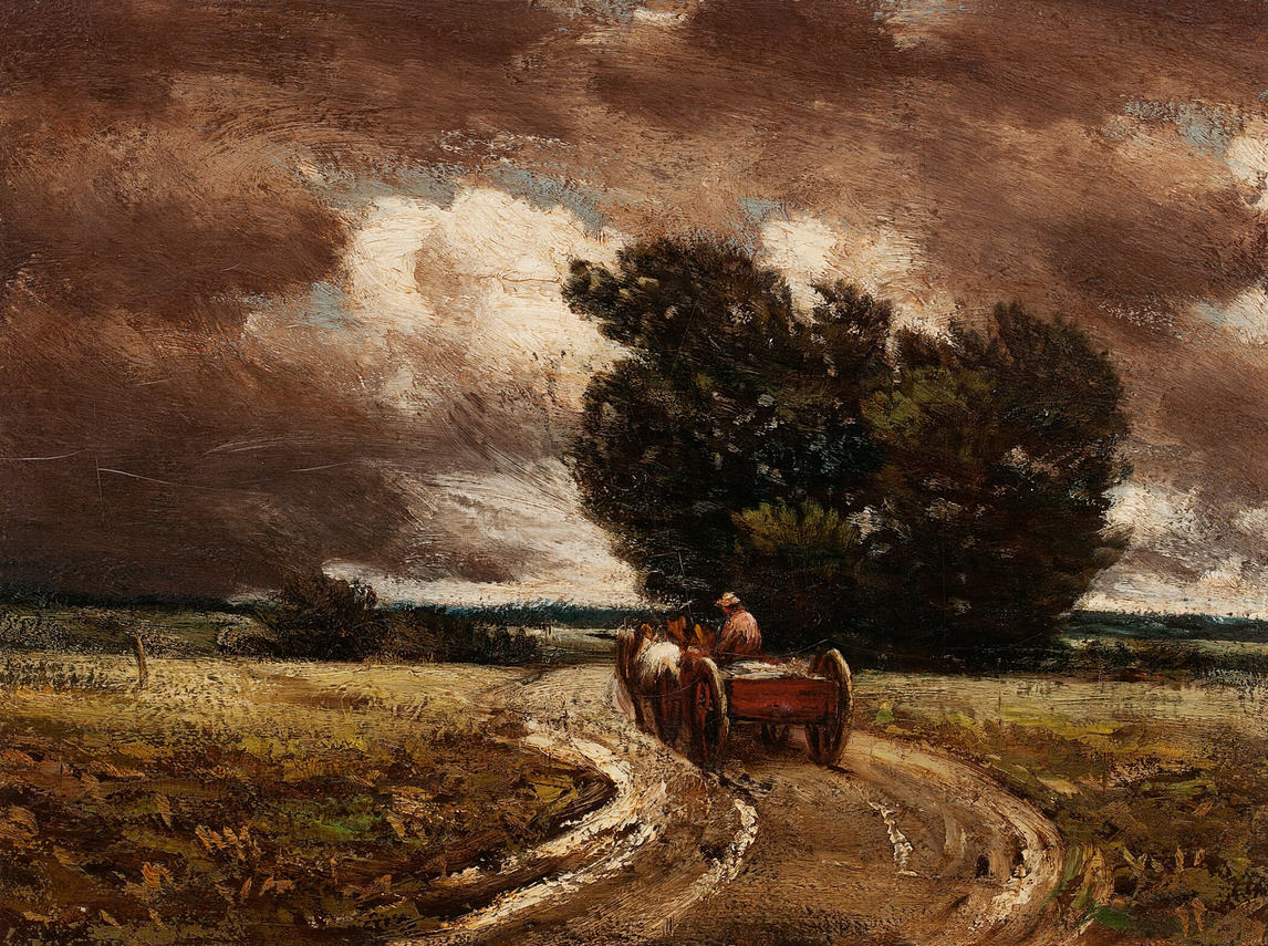 Country Road, Stormy Day (Route de campagne, jour d’orage), v.1895, par Homer Watson