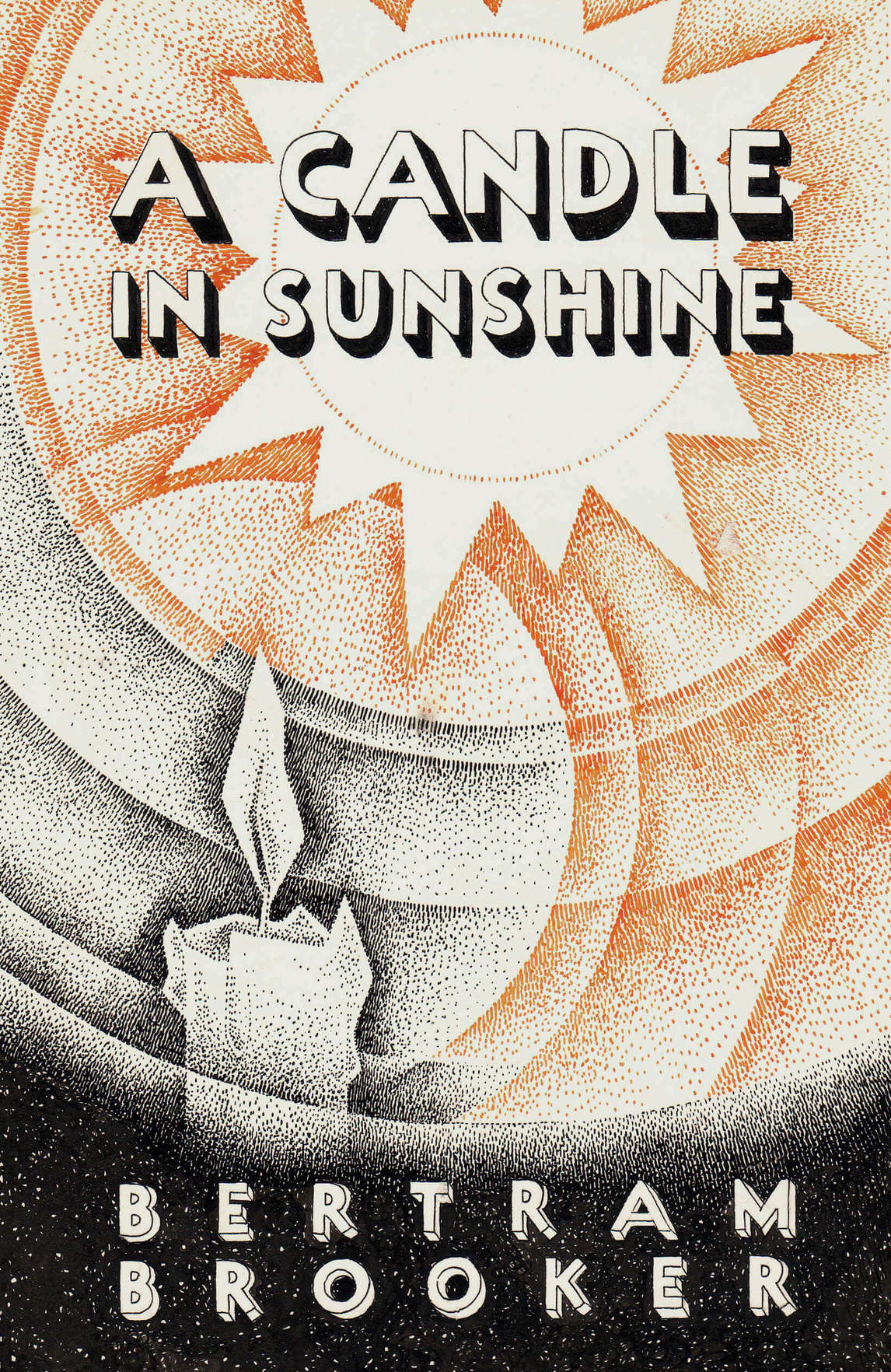Art Canada Institute, Bertram Brooker, Cover design for “A Candle in Sunshine,” date unknown