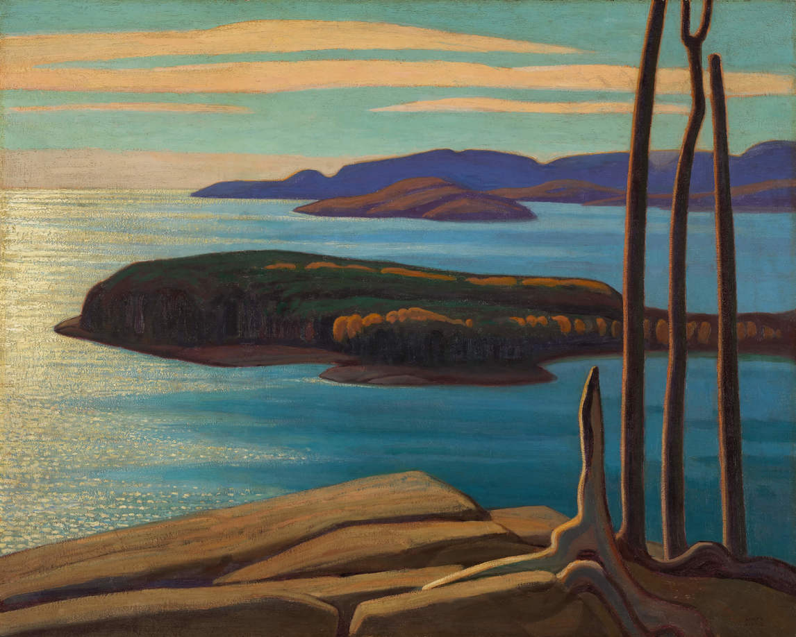  Afternoon Sun, North Shore, Lake Superior (Soleil d’après-midi, rive nord du lac Supérieur), 1924, de Lawren Harris