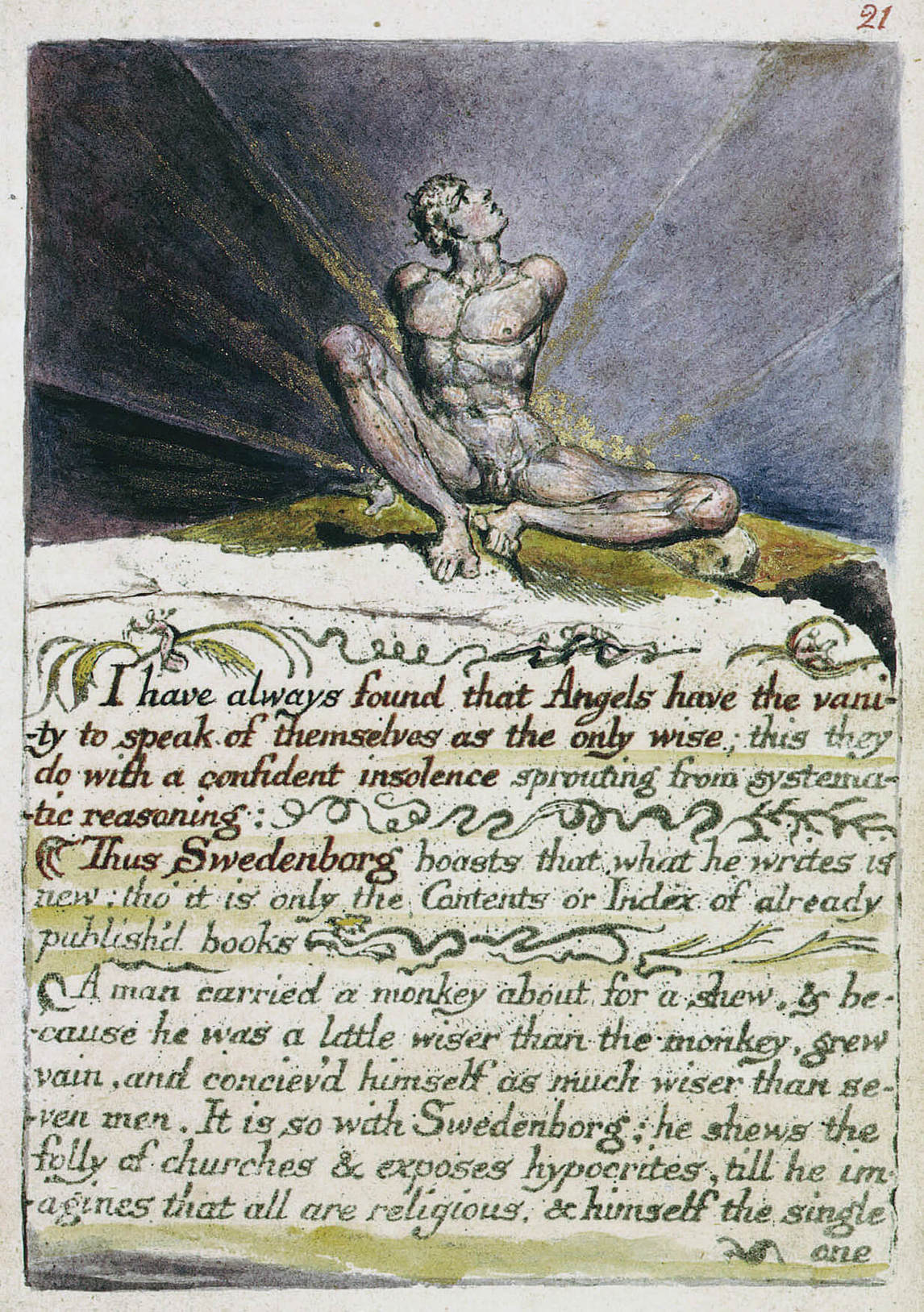 Art Canada Institute, William Blake, interior page of The Marriage of Heaven and Hell (1790)