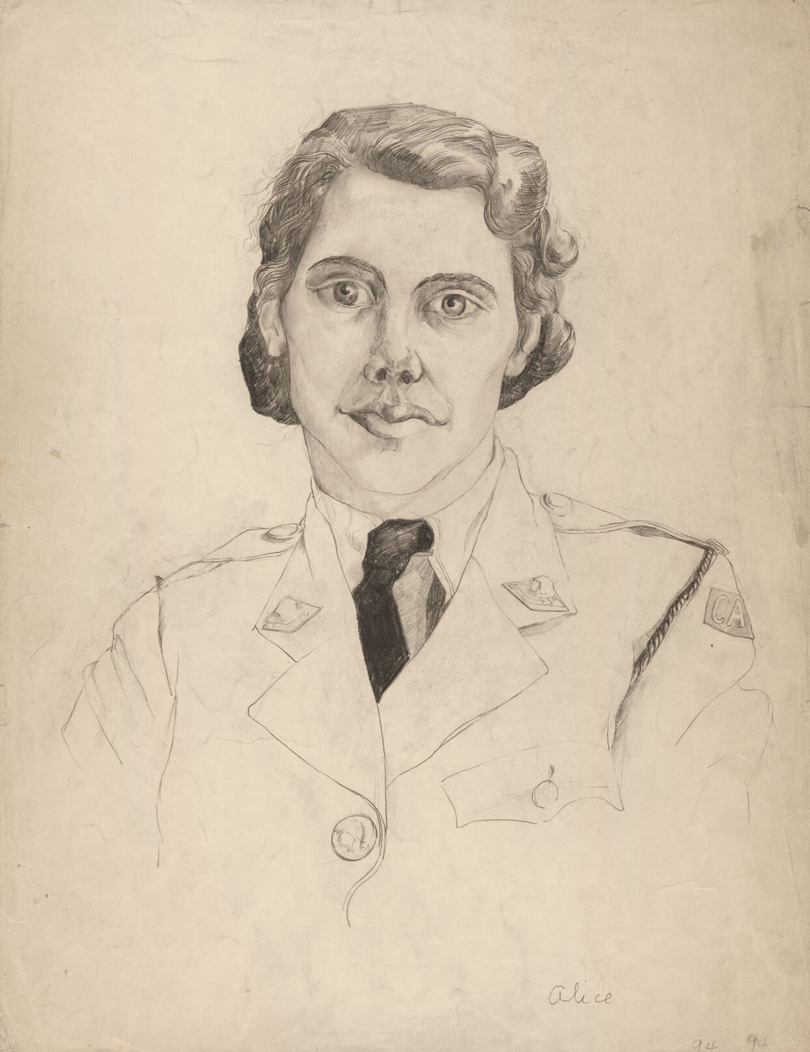 « Alice », 1943, illustration tirée de W110278: The Personal War Records of Private Lamb, M., 1942-1945