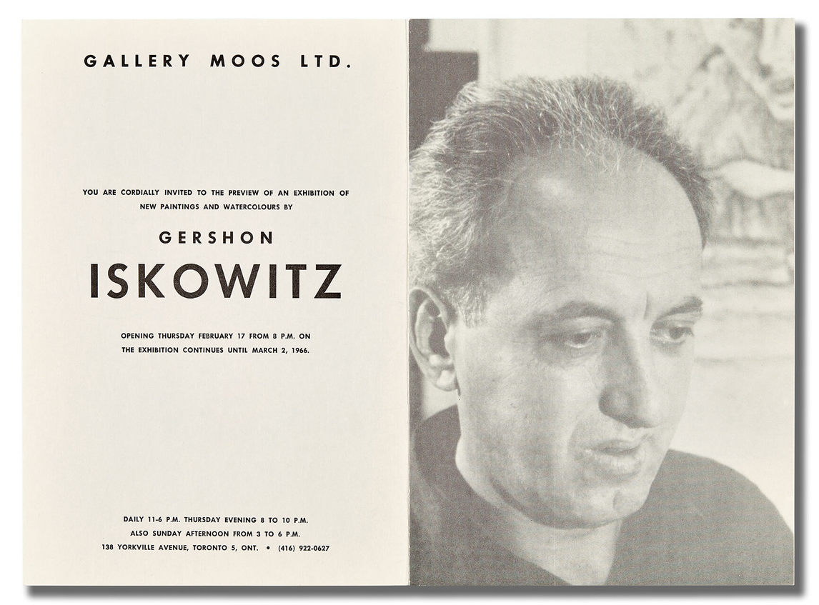 Art Canada Institute, Photograph, Gershon Iskowitz Gallery Moos invite, 1966