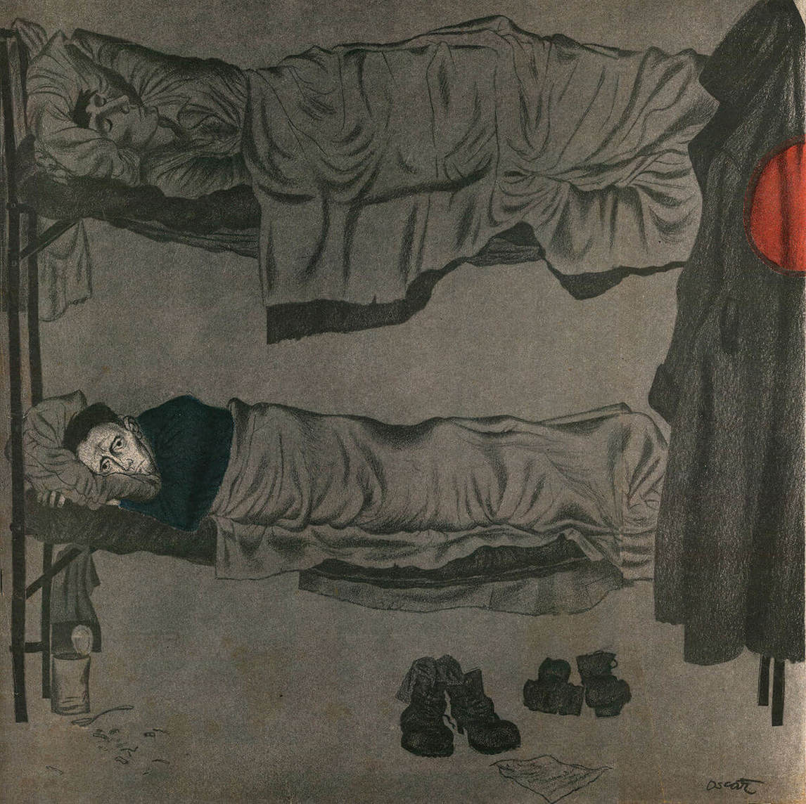 Art Canada Institute, Photograph, Illustration for short story, “Mail,” by John Norman Harris by Oscar Cahén, Maclean’s, tearsheet, 1950