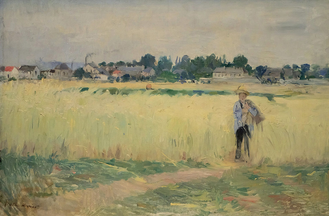 Dans les blés, 1875, by Berthe Morisot