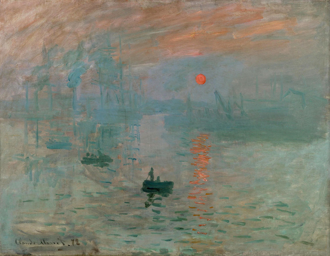 Impression, Sunrise, 1872, by Claude Monet