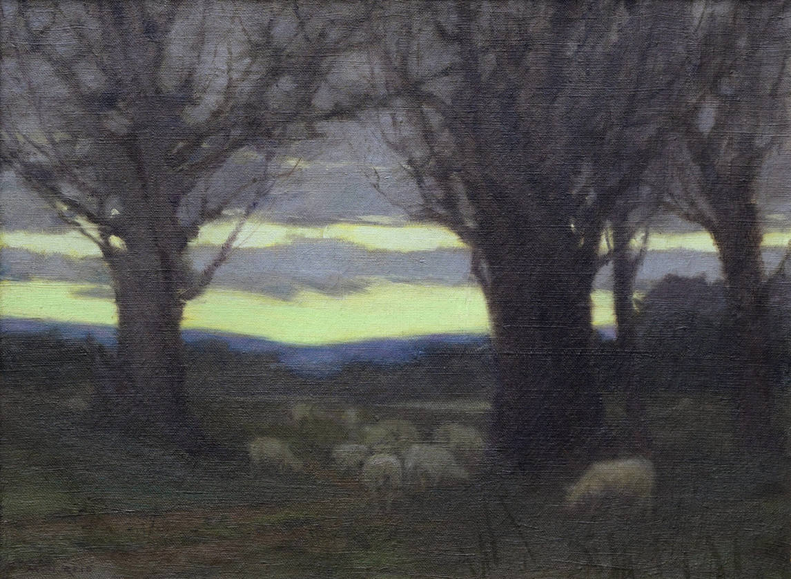 Mary Hiester Reid, Landscape with Sheep (Paysage avec moutons), v.1902-1910