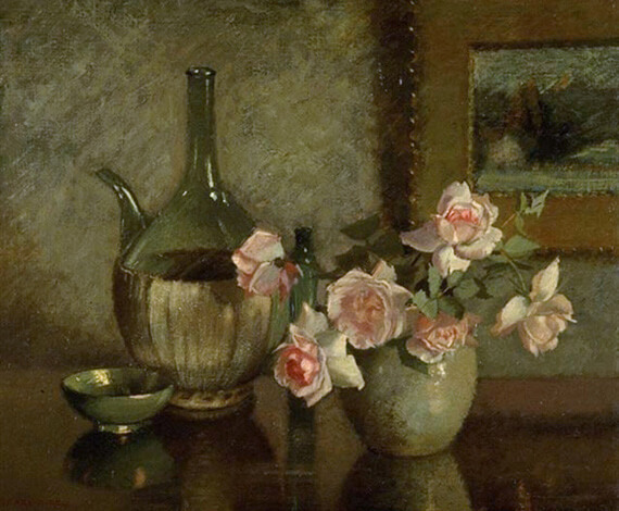 Mary Hiester Reid, Study in Rose and Green, before 1917