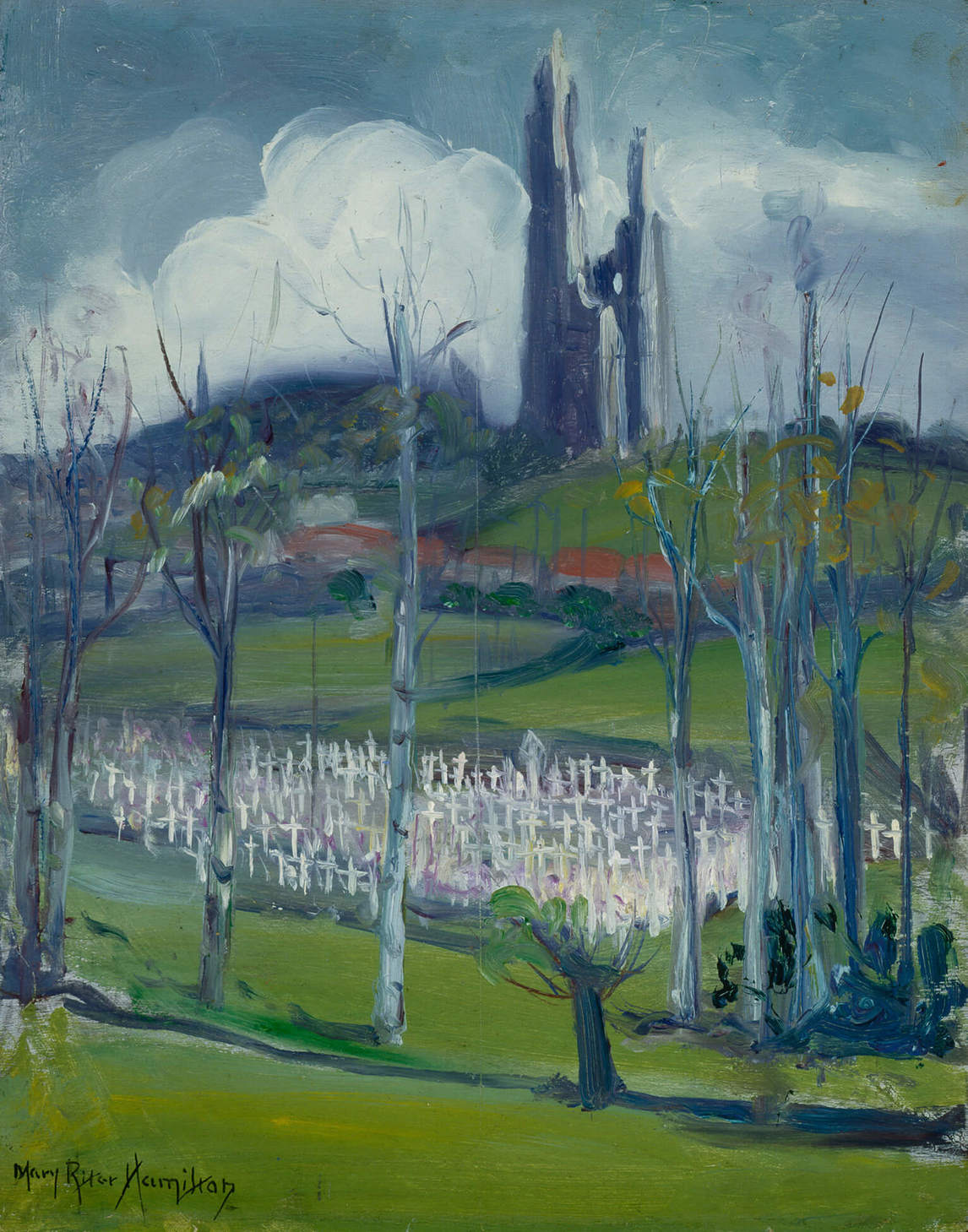  Mont Saint-Éloi, c.1919-1920, by Mary Riter Hamilton