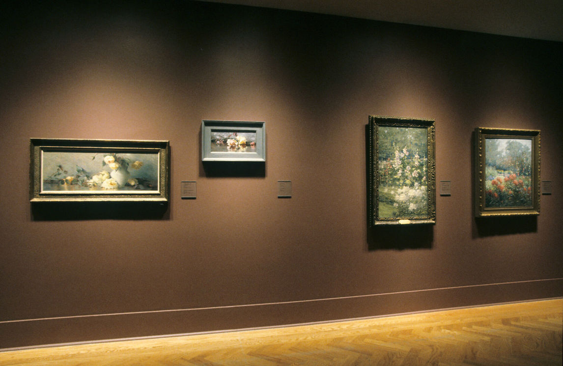 Installation view from Quiet Harmony: The Art of Mary Hiester Reid at the Art Gallery of Ontario