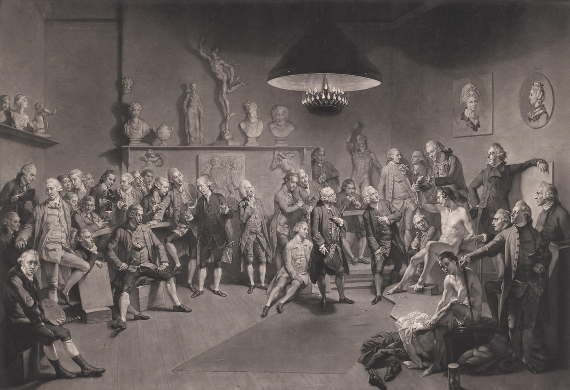 Life School at the Royal Academy, 1773, by Richard Earlom