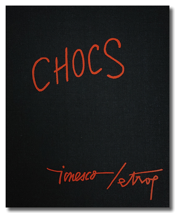 Page couverture du livre d’artiste Chocs
