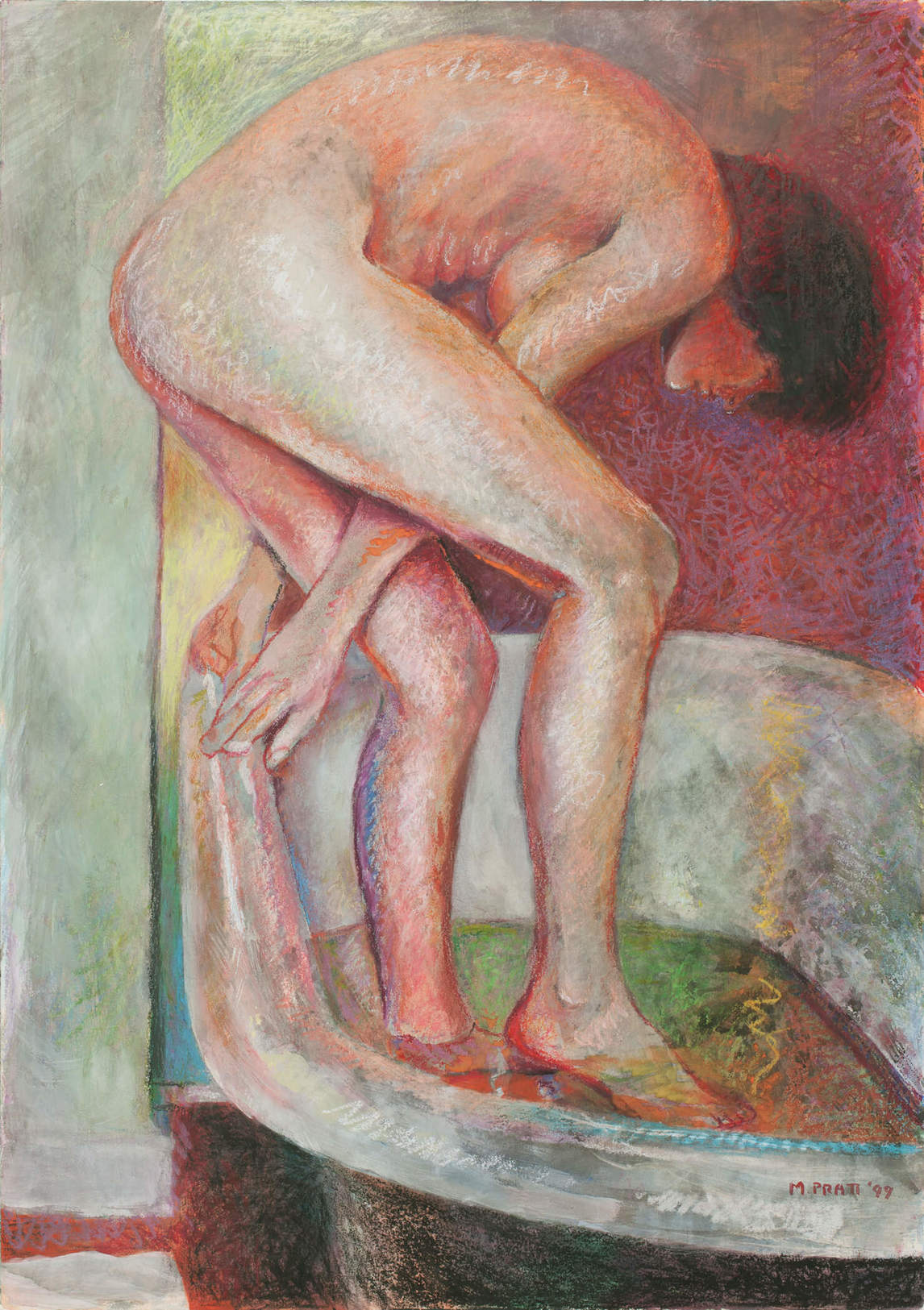 Mary Pratt, Donna Stepping into a Tub (Donna entrant dans une baignoire), 1999