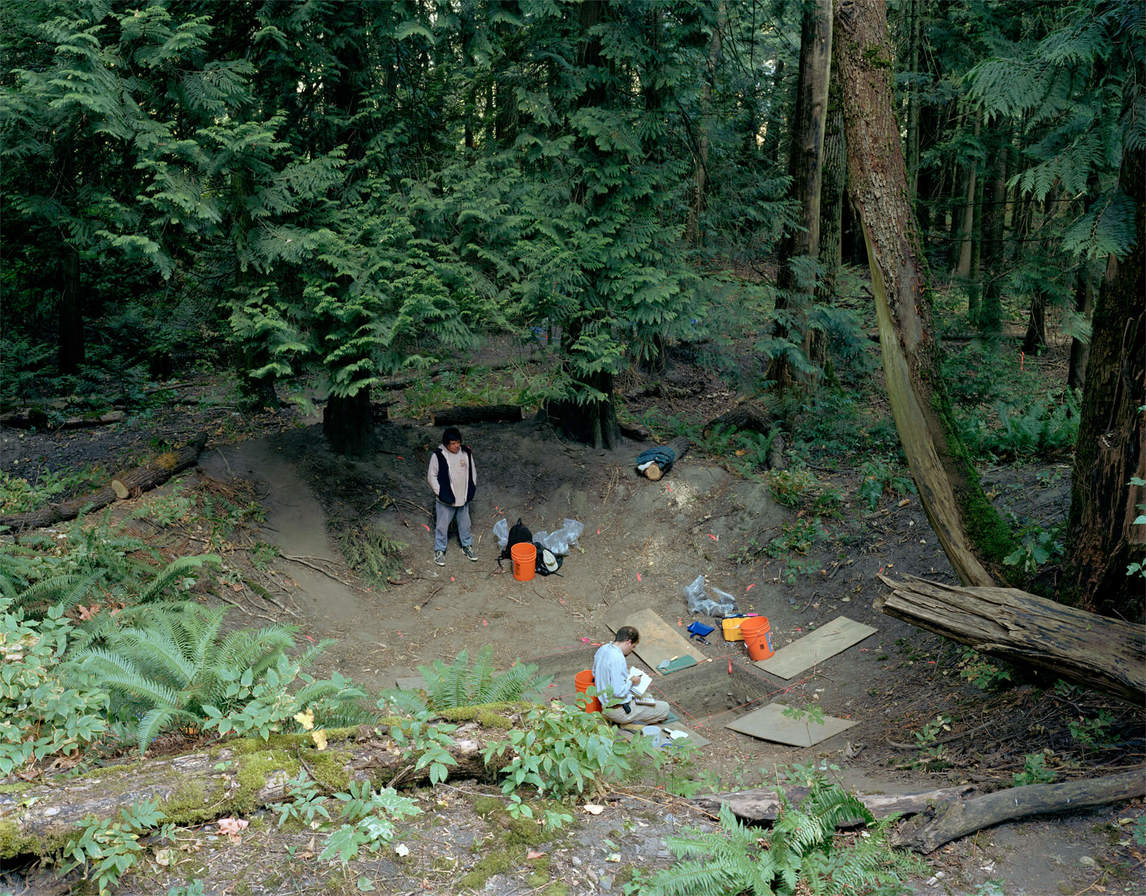 Art Canada Institute, Jeff Wall, Excavation of the floor of a dwelling in a former Sto:lo nation village, Greenwood Island Hope, British Columbia, August 2003 