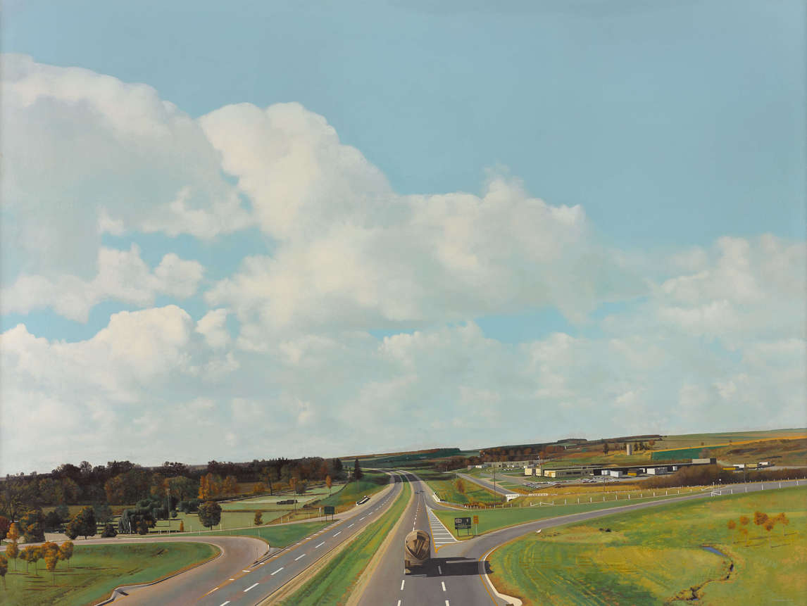Art Canada Institute, William Kurelek, 401 Towards London No. 1, by Jack Chambers, 1968–69